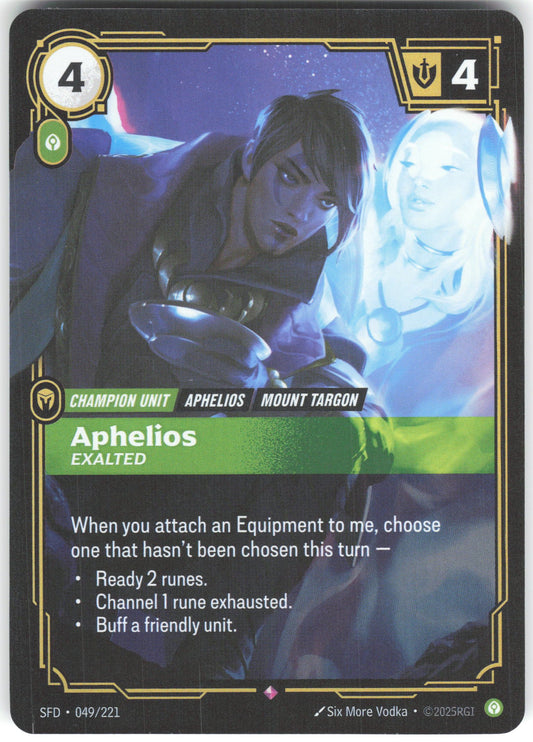 Aphelios - Exalted Rare Spiritforged 049/221 NM