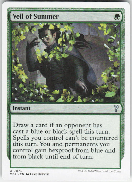 Veil of Summer (White Border) U Mystery Booster 2 75 NM