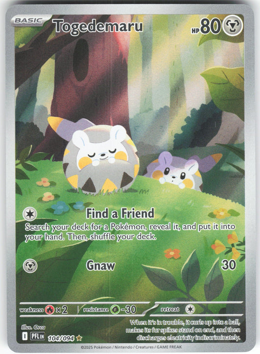Togedemaru - Illustration Rare ME02: Phantasmal Flames 104/094 NM