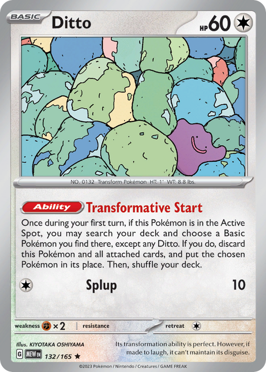 Ditto 132/165 Rare 151 NM/M