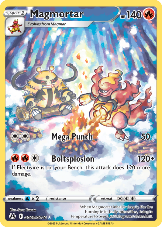 Magmortar GG03/GG70 Trainer Gallery Rare Crown Zenith Galarian Gallery Holo NM/M
