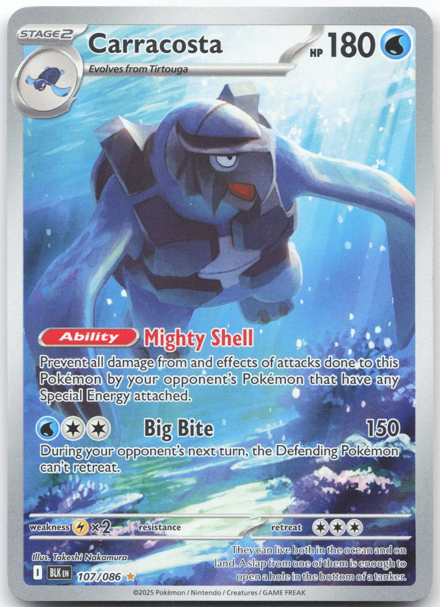 Carracosta - Illustration Rare SV: Black Bolt 107/086 NM