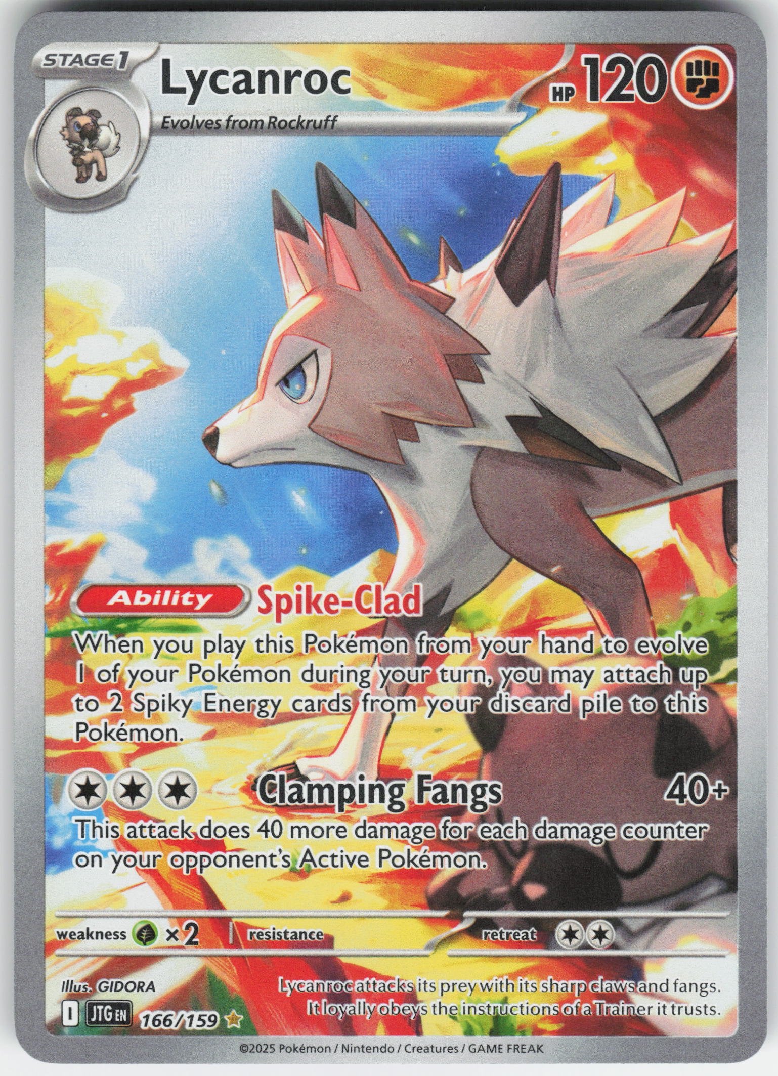Lycanroc - Illustration Rare SV09: Journey Together 166/159 NM