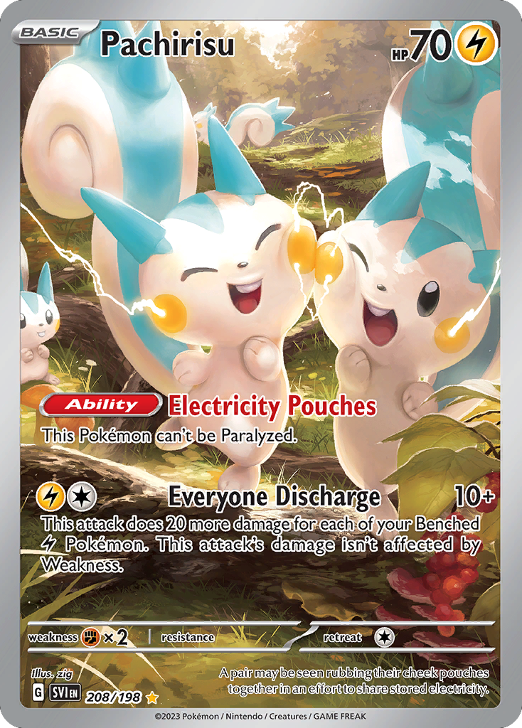 Pachirisu 208/198 Illustration Rare Scarlet & Violet NM/M