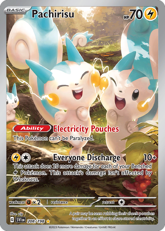 Pachirisu 208/198 Illustration Rare Scarlet & Violet NM/M