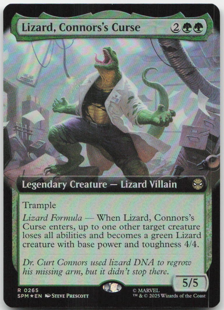 Lizard, Connors's Curse (Extended Art) R Marvel's Spider-Man 265 NM