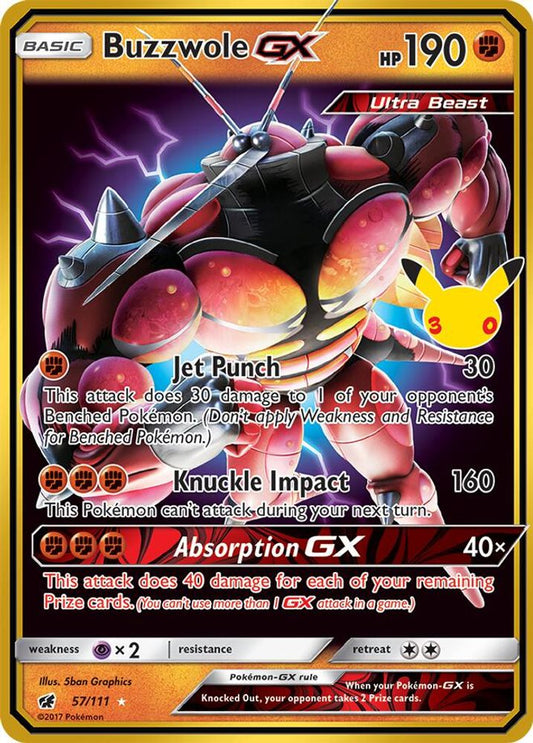 Buzzwole GX 57/111 ME: 30th Celebration Classic Collection Holo NM/M