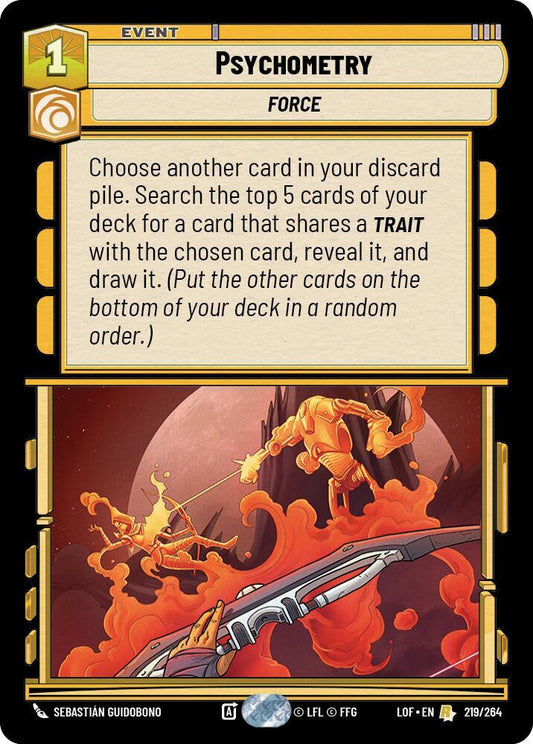 Psychometry 219/264 Rare Legends of the Force NM/M