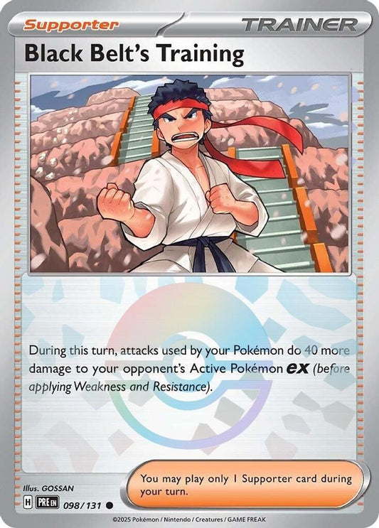 Black Belt's Training (Poke Ball Pattern) 098/131 Prismatic Evolutions Holo NM/M