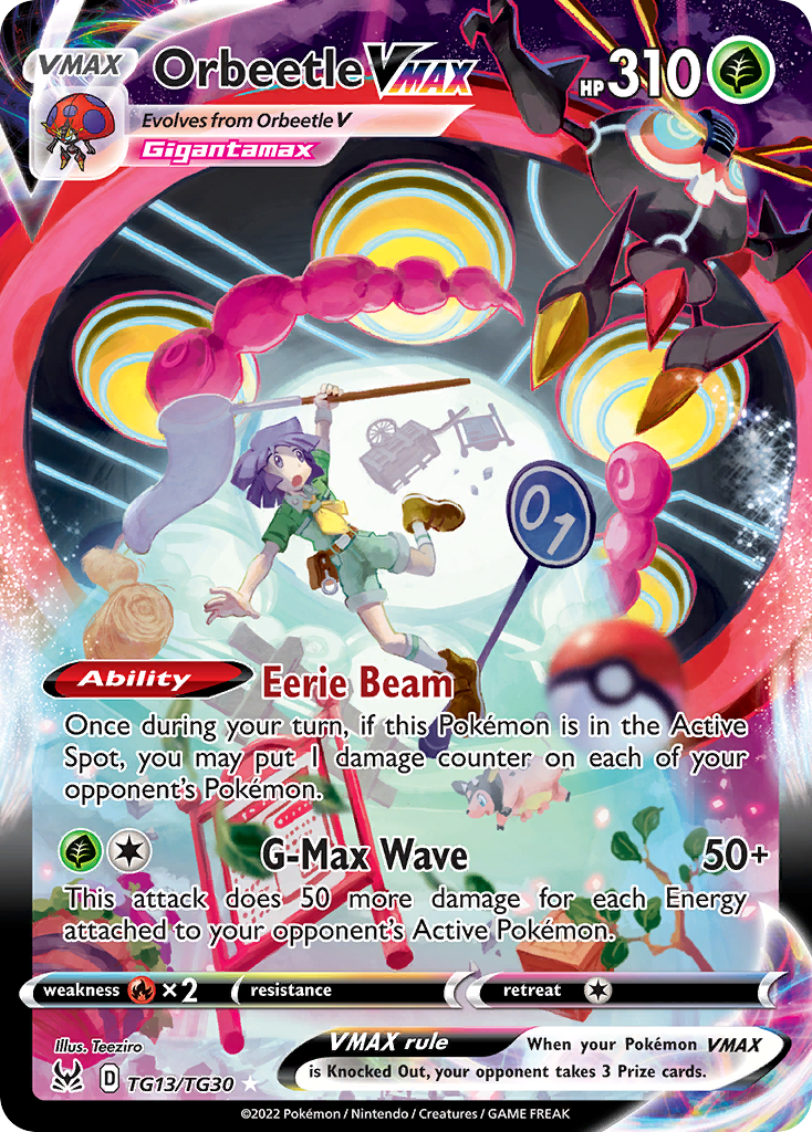 Orbeetle VMAX TG13/TG30 VMAX Rare Lost Origin Trainer Gallery Holo NM/M