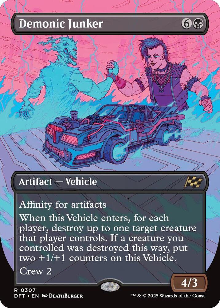 Demonic Junker (Borderless) 307 Foil Rare Aetherdrift NM/M