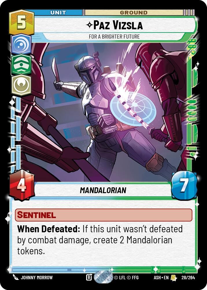 Paz Vizsla - For a Brighter Future 28/264 Rare Ashes of the Empire NM/M