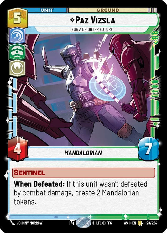 Paz Vizsla - For a Brighter Future 28/264 Rare Ashes of the Empire NM/M