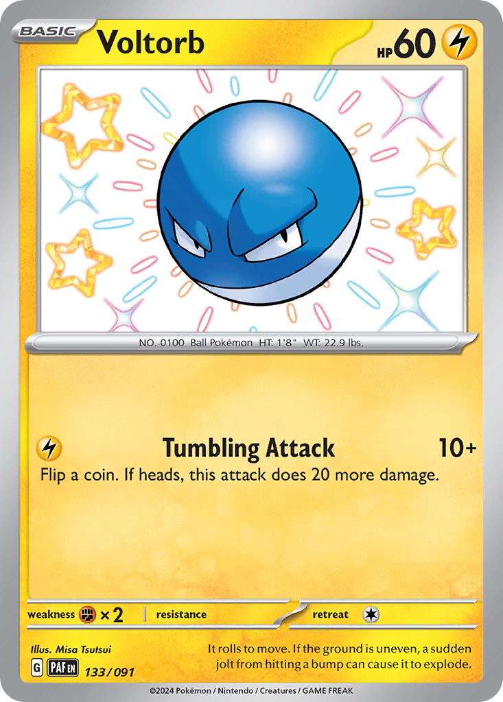 Voltorb 133/091 Shiny Rare Paldean Fates NM/M