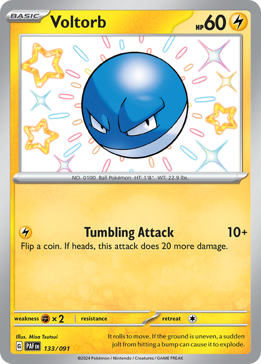 Voltorb 133/091 Shiny Rare Paldean Fates NM/M