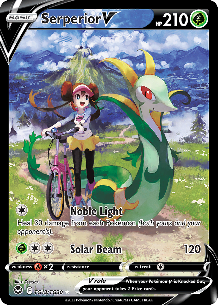 Serperior V TG13/TG30 V Rare Silver Tempest Trainer Gallery Holo NM/M