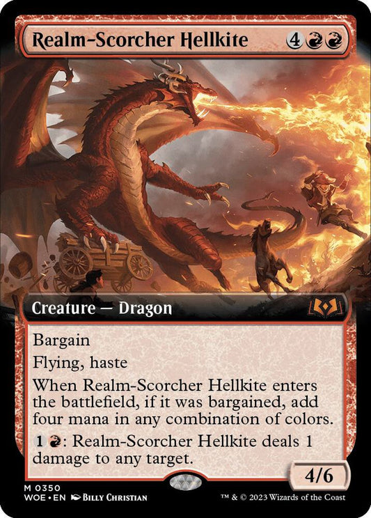 Realm-Scorcher Hellkite (Extended Art) 350 Mythic Wilds of Eldraine NM/M