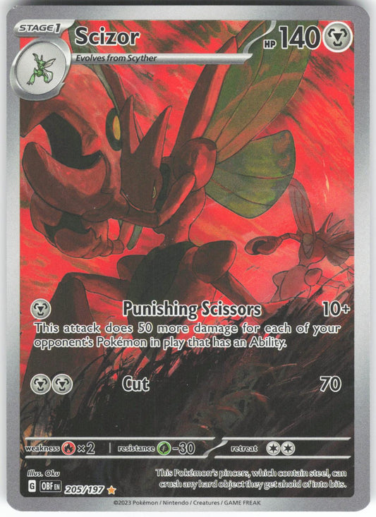 Scizor 205/197 Illustration Rare Obsidian Flames LP