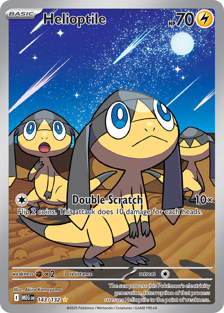 Helioptile 143/132 Illustration Rare Mega Evolution NM/M
