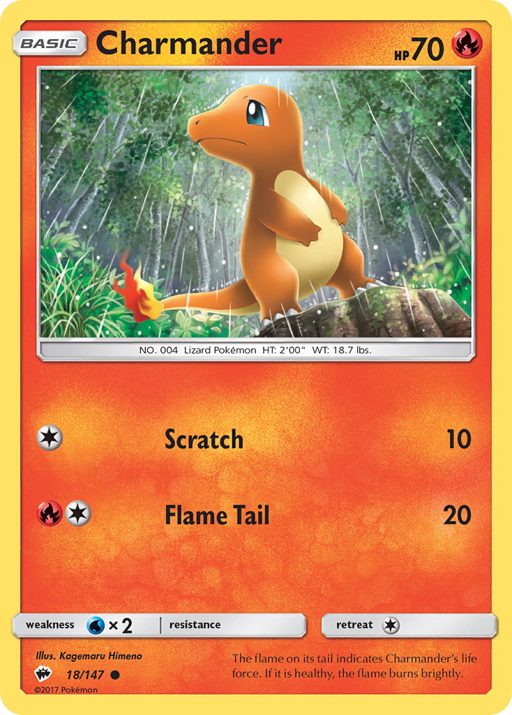 Charmander 18/147 Common Burning Shadows NM/M