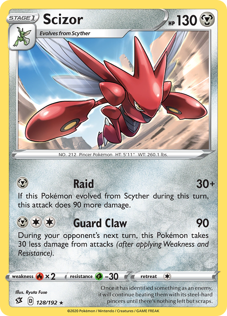 Scizor 128/192 Rare Rebel Clash NM/LP