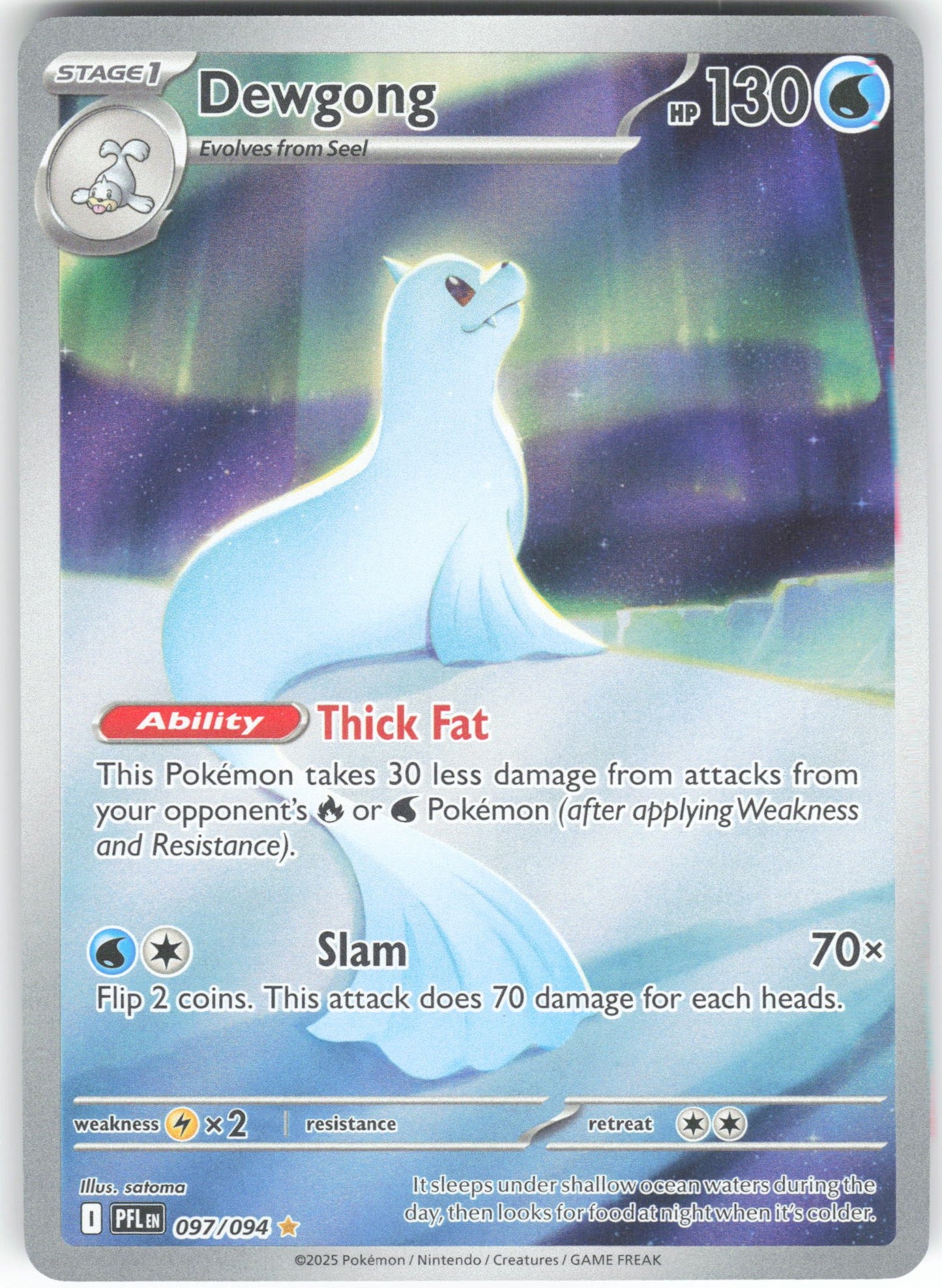 Dewgong - Illustration Rare ME02: Phantasmal Flames 097/094 NM