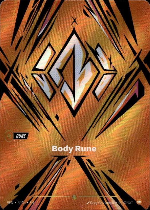 Body Rune (R04a) R04A Showcase Vendetta NM/M