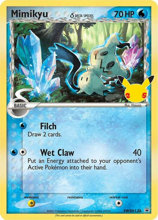 Mimikyu (Delta Species) SWSH136 Promo Sword & Shield Promo Holo NM/M
