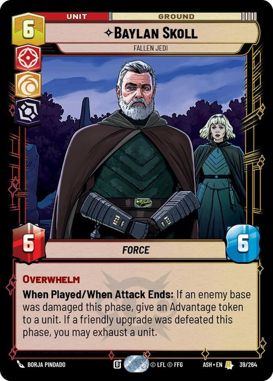 Baylan Skoll - Fallen Jedi 39/264 Rare Ashes of the Empire NM/M