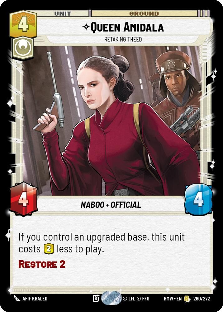 Queen Amidala - Retaking Theed 260/272 Rare Homeworlds NM/M