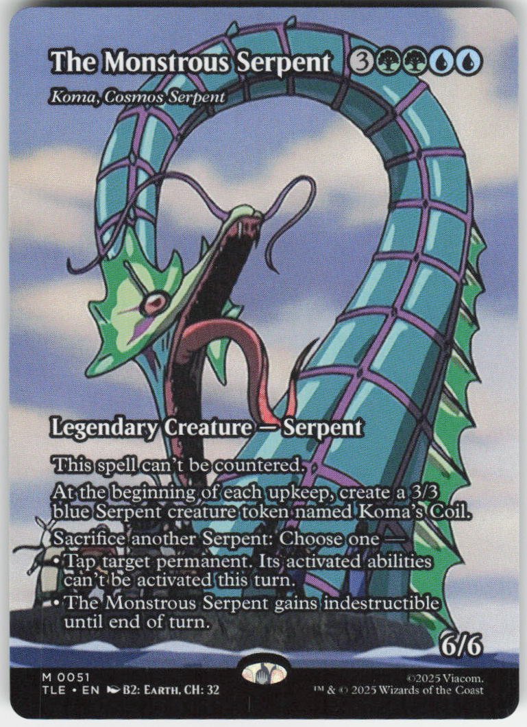 The Monstrous Serpent - Koma, Cosmos Serpent (Borderless) M Avatar: The Last Airbender: Eternal-Legal 51 NM