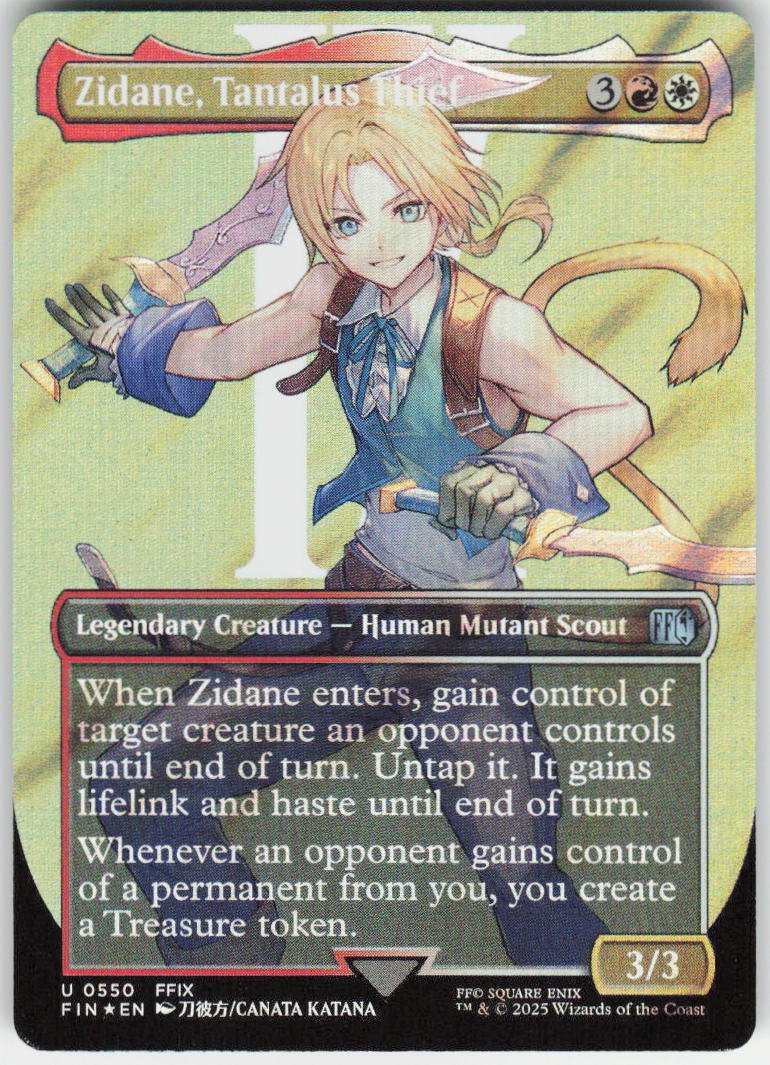 Zidane, Tantalus Thief (Borderless) (Surge Foil) U FINAL FANTASY 550 NM