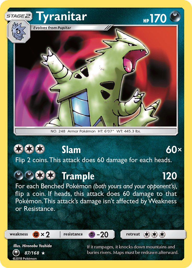 Tyranitar 87/168 Rare Celestial Storm Holo NM/LP
