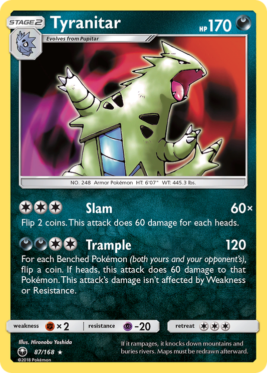 Tyranitar 87/168 Rare Celestial Storm Holo NM/LP
