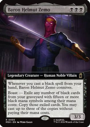 Baron Helmut Zemo (Extended Art) 405 Foil Rare Marvel Super Heroes NM/M