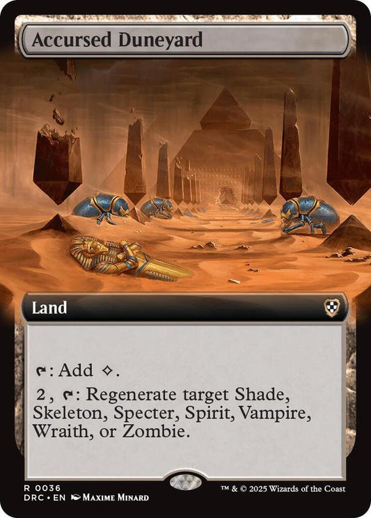 Accursed Duneyard (Extended Art) 36 Rare Commander: Aetherdrift NM/M