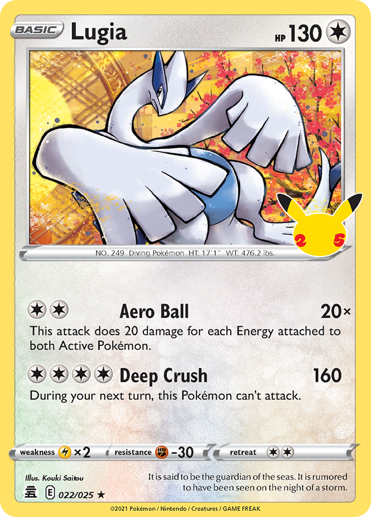 Lugia 022/025 Rare Celebrations NM/LP
