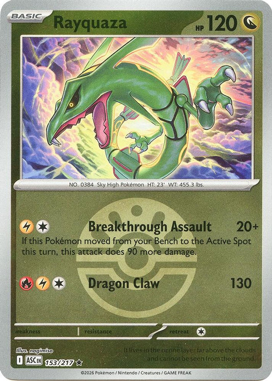 Rayquaza (Friend Ball) 153/217 Rare Reverse Holo Ascended Heroes NM/M