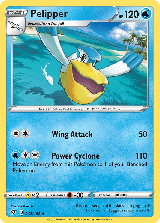 Pelipper 042/192 Uncommon Reverse Holo Rebel Clash NM/LP