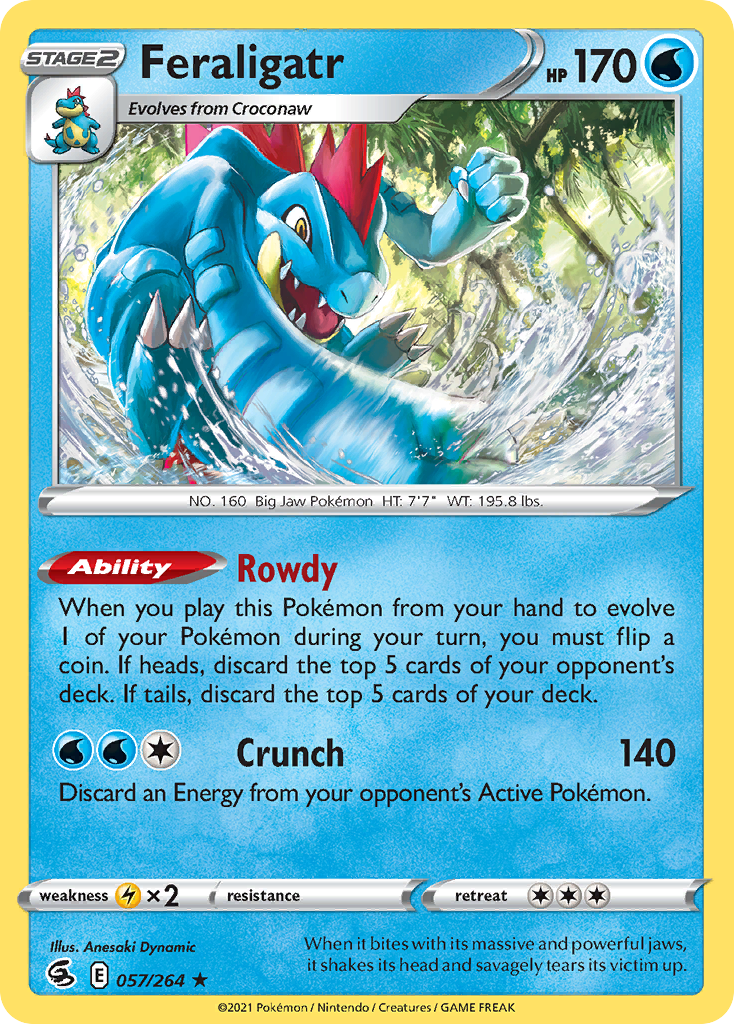 Feraligatr 057/264 Rare Fusion Strike Holo NM/LP