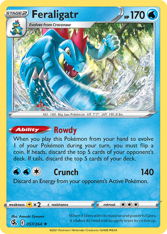 Feraligatr 057/264 Rare Fusion Strike Holo NM/LP