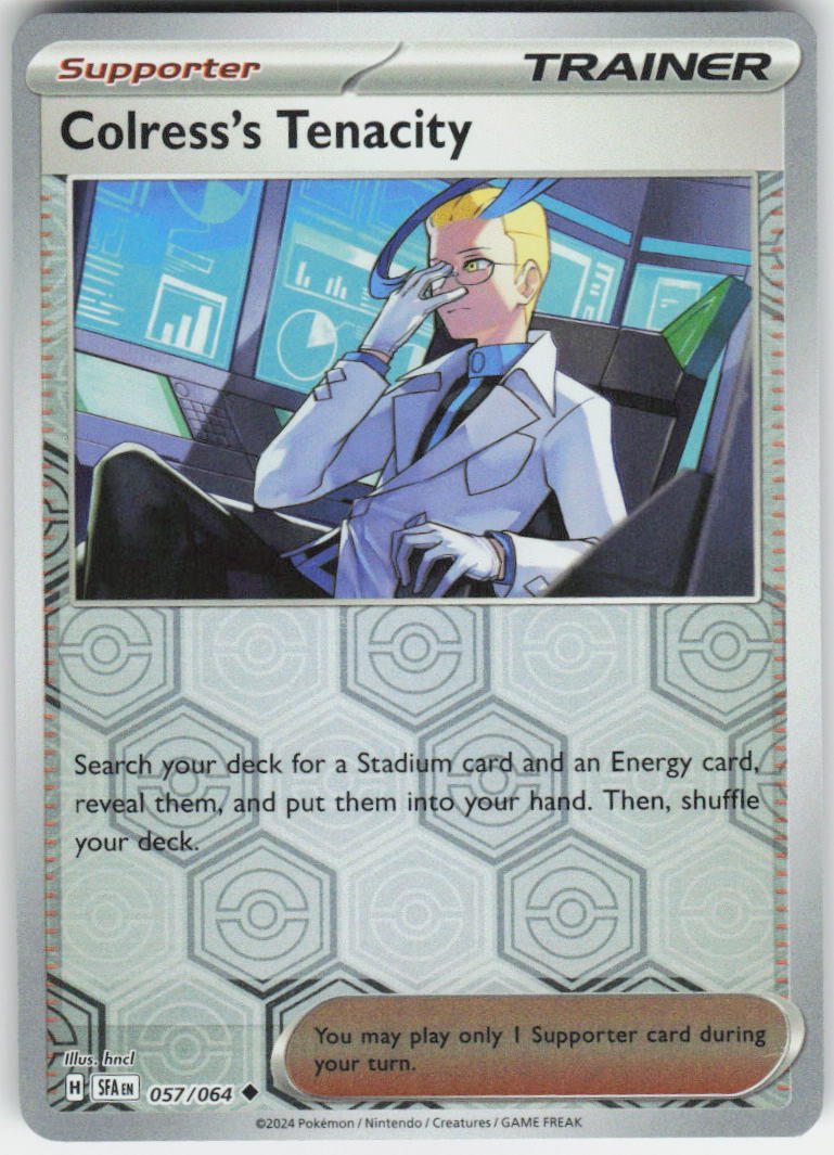 Colress's Tenacity - Uncommon SV: Shrouded Fable 057/064 NM Rev Holo