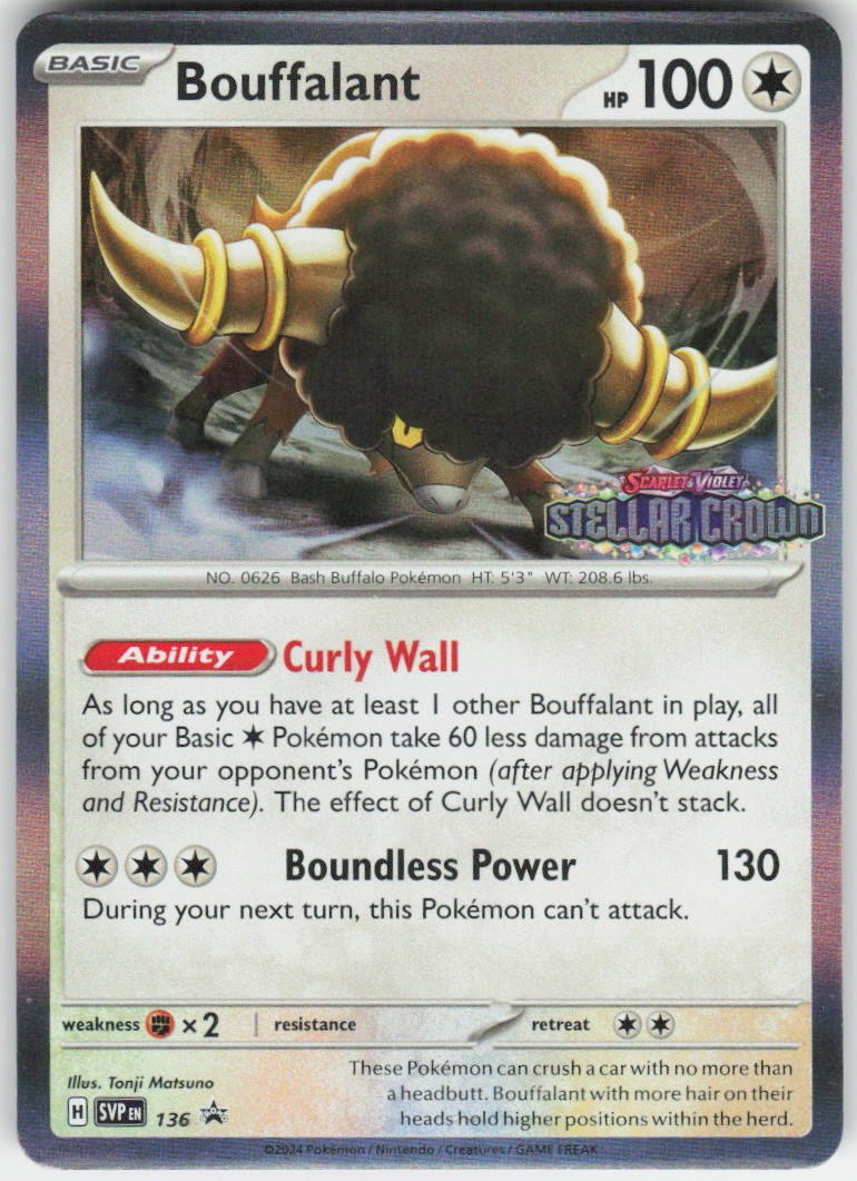 Bouffalant - Promo SV: Scarlet & Violet Promo Cards 136 NM