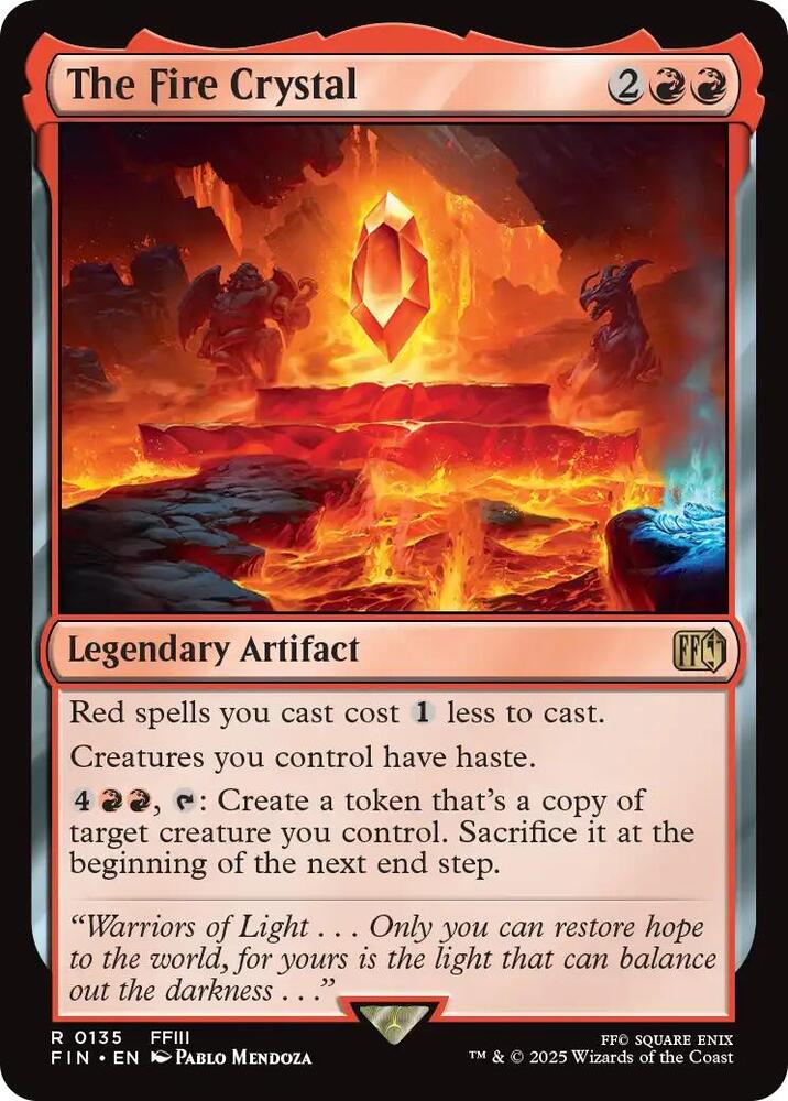 The Fire Crystal 135 Rare FINAL FANTASY Foil NM/M