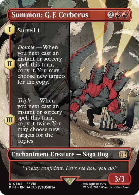 Summon: G.F. Cerberus (Borderless) 368 Rare FINAL FANTASY NM/M
