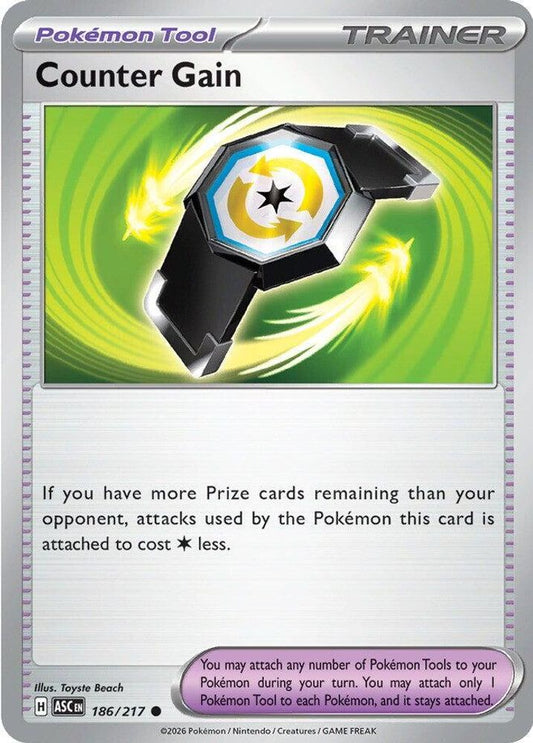 Counter Gain 186/217 Common Reverse Holo Ascended Heroes NM/M