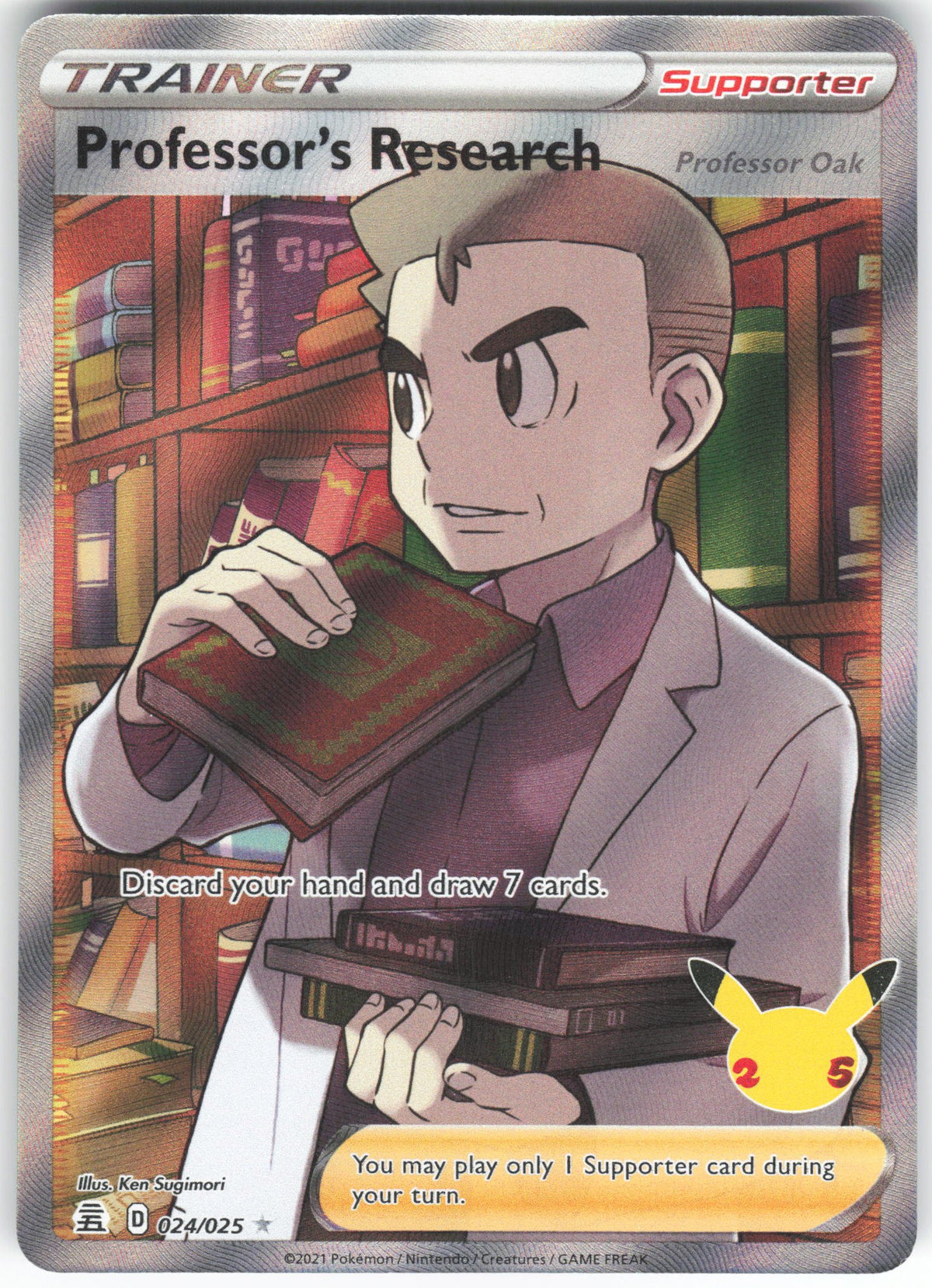 Prof Raptor Professor's Research (Full Art) Ultra Rare Celebrations 024/025 NM ...