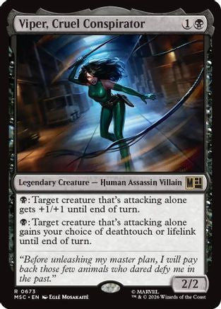 Viper, Cruel Conspirator 673 Foil Rare Commander: Marvel Super Heroes NM/M