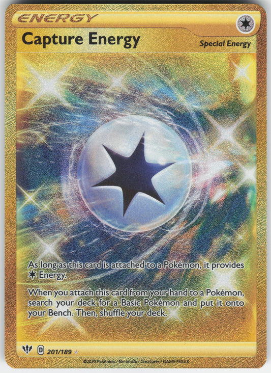 Capture Energy (Secret) Secret Rare SWSH03: Darkness Ablaze 201/189 NM