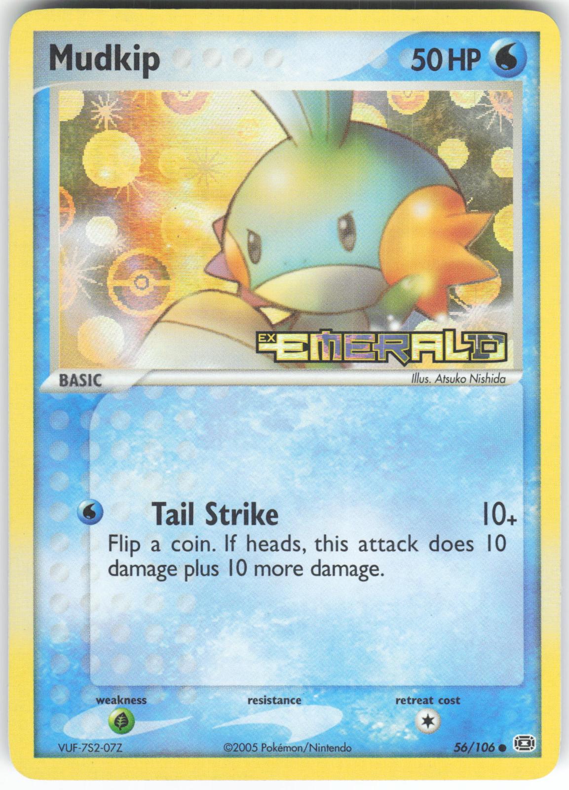 Mudkip 56/106 Common Reverse Holo Emerald LP